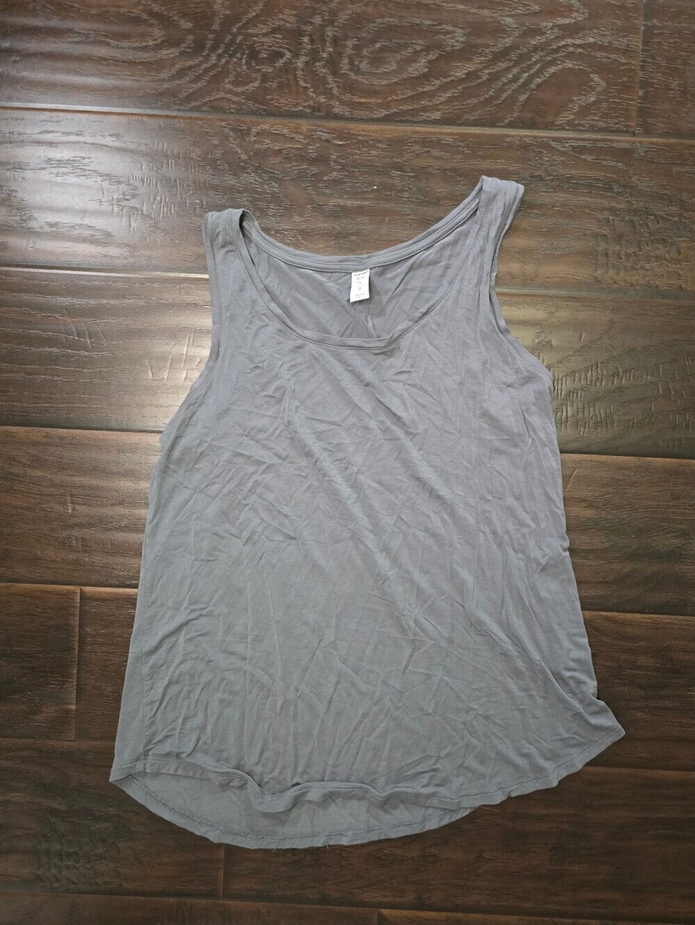 Old Navy Womens Athleisure Luxe Grey Flowy Rounded Hem Tank Top Large